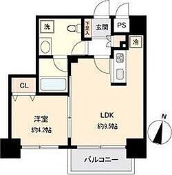KDXレジデンス一番町 1LDKの間取図画像