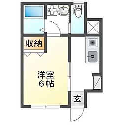 Casa クオーレ 1Kの間取図画像