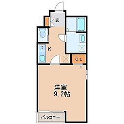 アスコット新寺 1Kの間取図画像