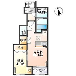 Las Colinas 1LDKの間取図画像