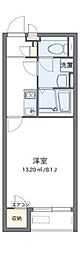 クレイノシュライブ宮内 1Kの間取図画像