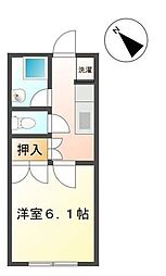大泉ハイツ 1Kの間取図画像