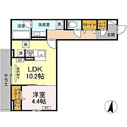 itovia青葉 1LDKの間取図画像