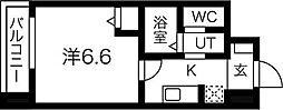 サンライズ支倉町 1Kの間取図画像