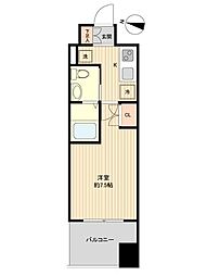 レジディア仙台上杉 1Kの間取図画像
