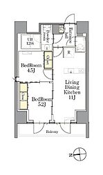 CLASSEUM(クラシアム)仙台新寺通 2LDKの間取図画像