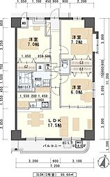 ラ・トゥール 3LDKの間取図画像