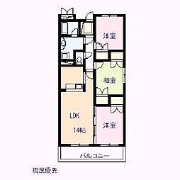 菊田参番館 3LDKの間取図画像