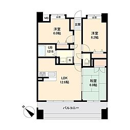 プライムアーバン長町一丁目 7階3LDKの間取り