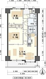HokuleaSendai 2LDKの間取図画像