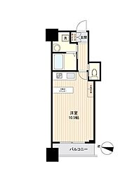 ＨＦ西公園レジデンス 10階ワンルームの間取り