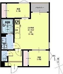 REGALEST Sakura I 2階2LDKの間取り