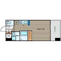 スクエア泉中央 5階ワンルームの間取り
