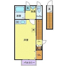シャイン柏木 ワンルームの間取図画像