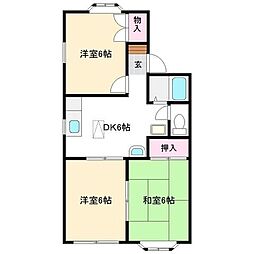 ストークハイツ中山 3DKの間取図画像
