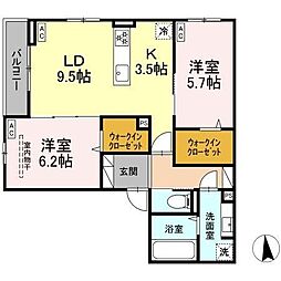 間取図画像 2LDK