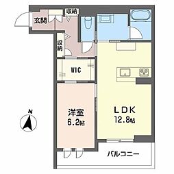 Ｃａｍｅｌｏｔ　Ｅａｓｔ 2階1LDKの間取り