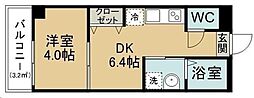 TERASU仙台 1DKの間取図画像