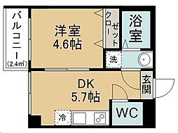 TERASU仙台 1DKの間取図画像