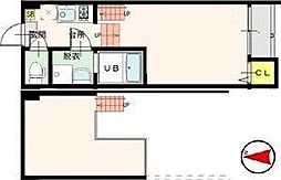 和音 1階1Kの間取り