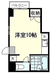 ジュネパレス 3階ワンルームの間取り