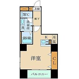 グラン・ドミール仙台駅東 3階ワンルームの間取り