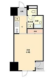 イーストン榴岡 6階1Kの間取り