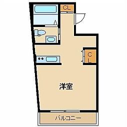 フラワーシティInブラボン ワンルームの間取図画像