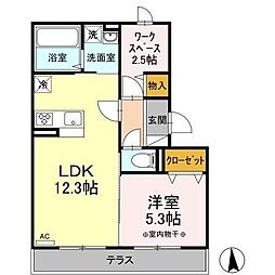レコルト木町 202 2階1SLDKの間取り