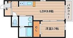 アクトI 1階1LDKの間取り