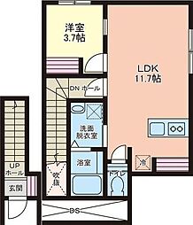 il mio campo 1LDKの間取図画像