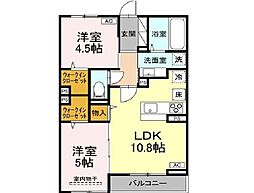 ボヌール T 2LDKの間取図画像