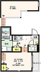 ハーモニーテラス福住町2 1Kの間取図画像