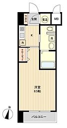 アントラ立町 1Kの間取図画像