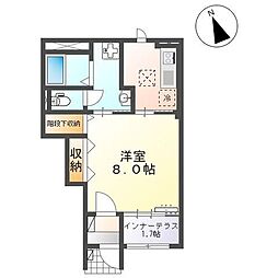 クレストール泉中央 1Kの間取図画像