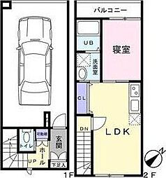 ディオーサガレージ 1LDKの間取図画像