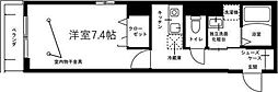 D-Room南染師町 A棟 1Kの間取図画像