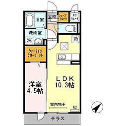 ルミエール 1LDKの間取図画像