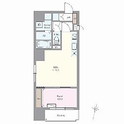 カスタリア勾当台公園 1LDKの間取図画像