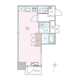カスタリア大町 ワンルームの間取図画像
