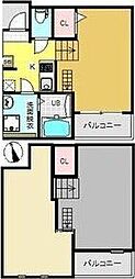 JACK河原町 1Kの間取図画像