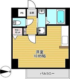 エルフ上杉 ワンルームの間取図画像