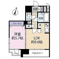アヴァンッァーレ一番町 1LDKの間取図画像