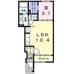 クラール 1LDKの間取図画像