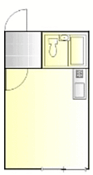 メルセデスハイム 1階ワンルームの間取り
