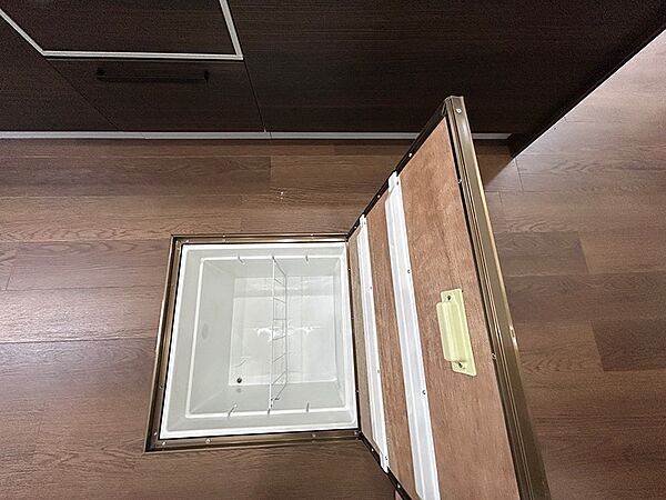 床下収納で空間を有効活用。季節物やストック品をすっきりと収納し、住まいを快適に保ちます。