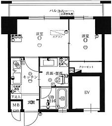 ルネッサンス21天神サウス 2Kの間取図画像