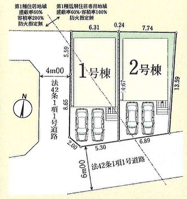 全体区画図　1号棟