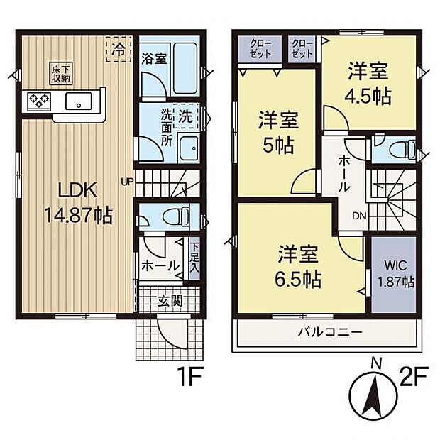 【間取】ゆったりとした間取りが、くつろぎの時間を豊かにしてくれます。