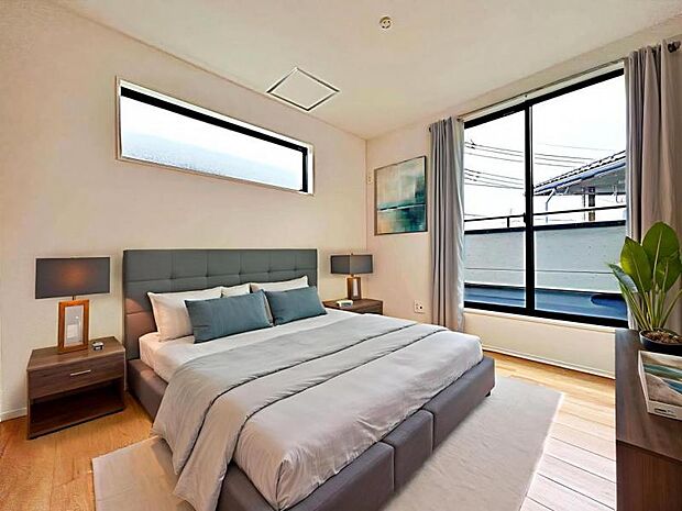【居室】家具を配置したCGイメージ居室です。部屋の広さや使い方を想像しやすく、生活シーンをイメージできます。(家具等はCG加工です)